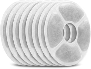Dubkart Pet feeding 8 PCS Carbon Filter Replacement for Pet Cat Dog Fountain Automatic Water Dispensers