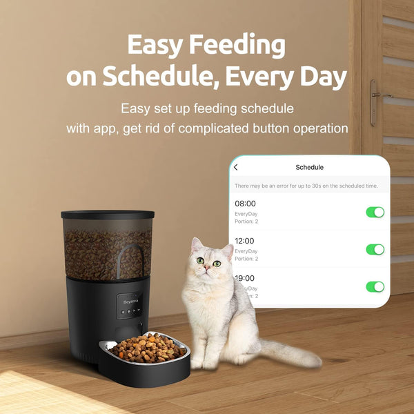 Dubkart Pet feeding Smart Wi-Fi Enabled Automatic Pet Cat Dog Food Dispenser 3L