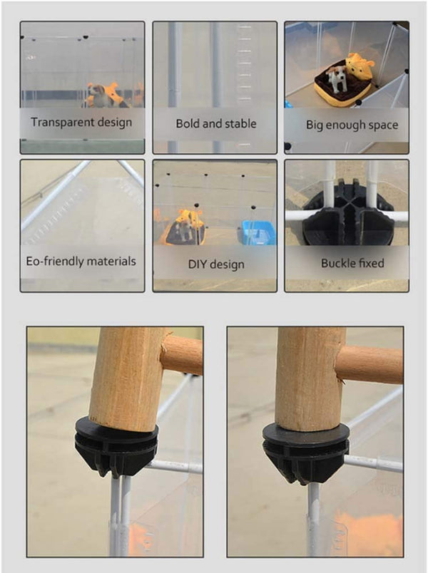 Dubkart Pet protection Adjustable Pet Playpen Fence Yard For Small Animals