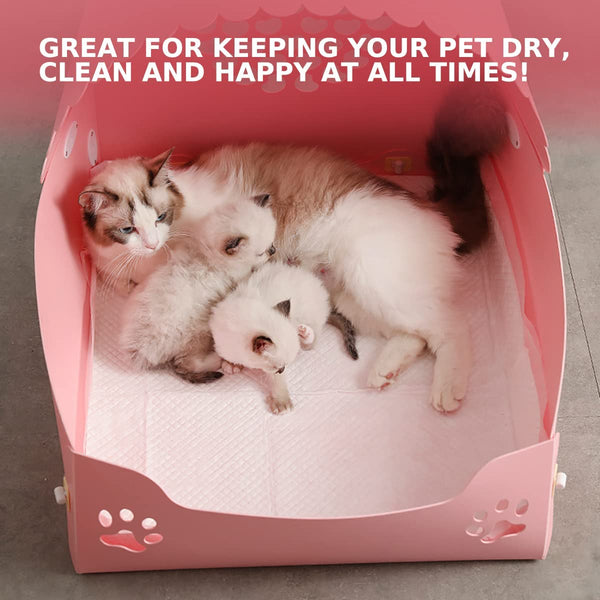 Dubkart Pet sanitary 40pcs Pet Pee Pads (Pink)