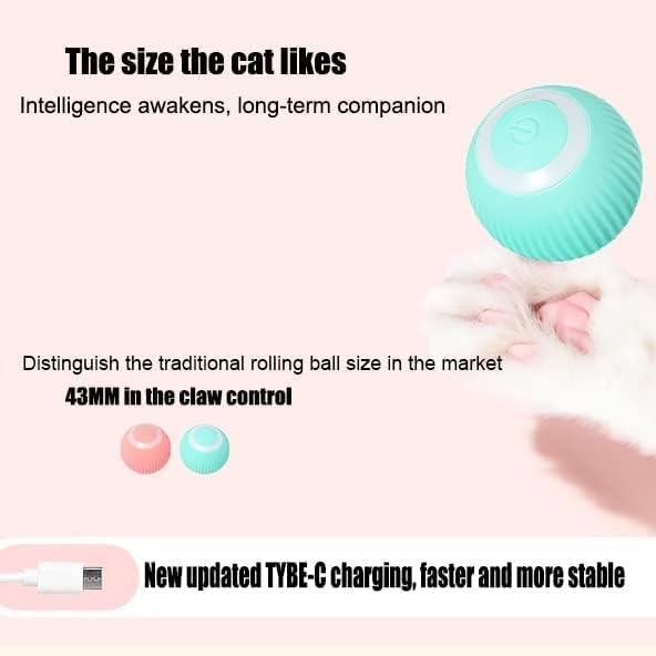 Dubkart Pet toys 360° Rotating Interactive Cat Toys Ball with LED Lights