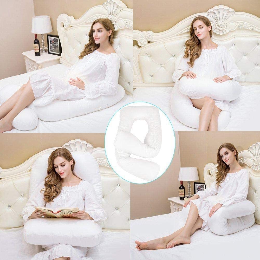 Premium U Shape Comfortable Pregnancy Pillow White DubKart