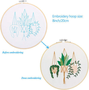 Dubkart Plant Pattern Embroidery Cross Stitch Starter Kit