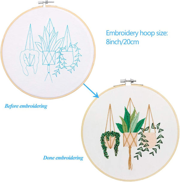 Dubkart Plant Pattern Embroidery Cross Stitch Starter Kit