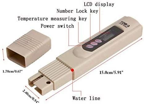 Dubkart Portable Digital LCD TDS Water Quality Tester Pen TDS3