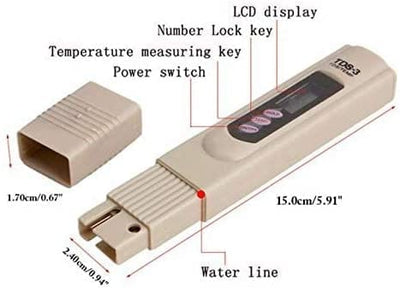 Dubkart Portable Digital LCD TDS Water Quality Tester Pen TDS3