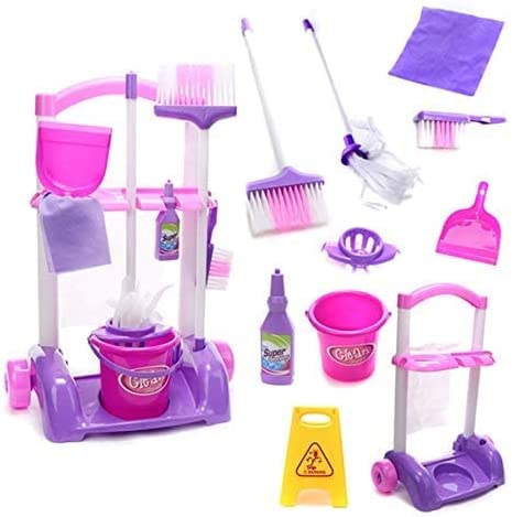 Dubkart Pretend Play Little House Helper Mini Cleaning Pretend Play Set