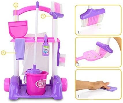 Dubkart Pretend Play Little House Helper Mini Cleaning Pretend Play Set