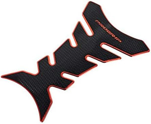 DubKart Progrip Black & Red Motorcycle Bike Fuel Tank Pad Sticker 3D Decal