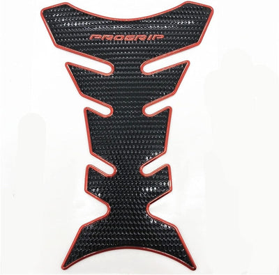 DubKart Progrip Black & Red Motorcycle Bike Fuel Tank Pad Sticker 3D Decal