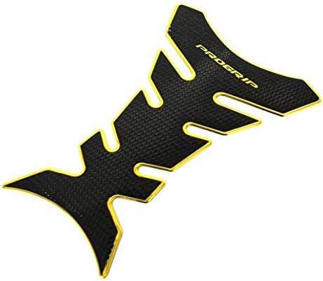DubKart Progrip Black & Yellow Motorcycle Bike Fuel Tank Pad Sticker 3D Decal