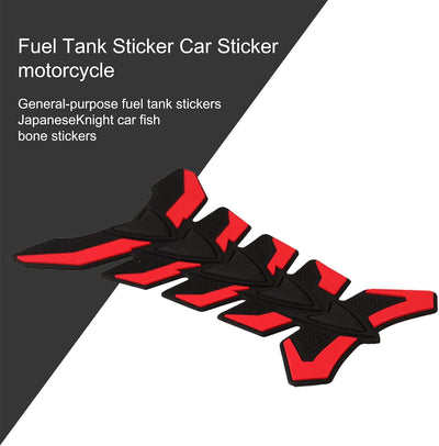 DubKart Red Motorcycle Bike Fuel Tank Pad Sticker 3D Rubber Decal
