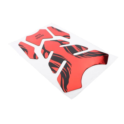DubKart Red Motorcycle Fuel Tank Pad Sticker 3D Decal