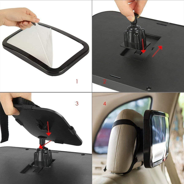 Dubkart Safety gear 360 Degree Baby Safety Car Rear View Adjustable Backseat Mirror