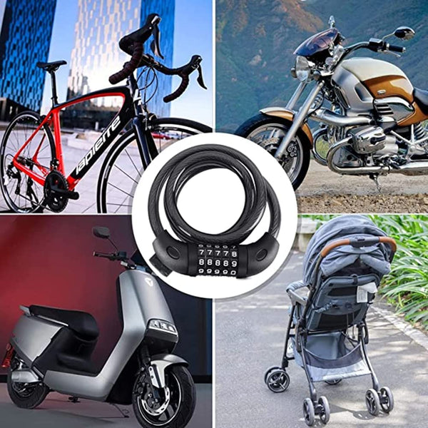 Dubkart Safety gear 5 Digit Bicycle Anti Theft Lock Cable