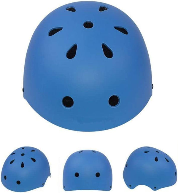 Dubkart Safety gear 7 PCS Kids Skateboard Cycling Safety Gear Helmet Set (Blue)