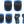 Dubkart Safety gear 7 PCS Kids Skateboard Cycling Safety Gear Helmet Set (Blue)