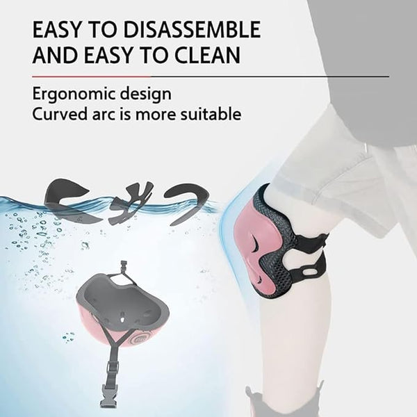 Dubkart Safety gear DUBKART Bike Helmet 7 in 1 for Kids and Pads Set Adjustable Kids Bike Knee Pads Elbow Pads Wrist Guards for Scooter Skateboard Roller Skating Cycling Helmet Kids