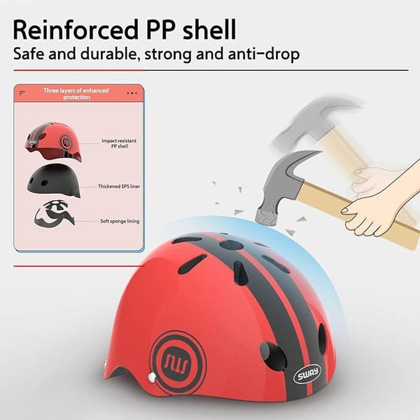 Dubkart Safety gear DUBKART Bike Helmet for Kids 7 in 1 Pads Set Adjustable Kids Bike Knee Pads Kids Helmet Pads Wrist Guards Adjustable Protective Gear Set Scooter Skateboard Skating Cycling