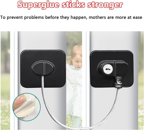 Dubkart Safety gear Kids Child Safety Fridge Window Door Lock Cable With Key