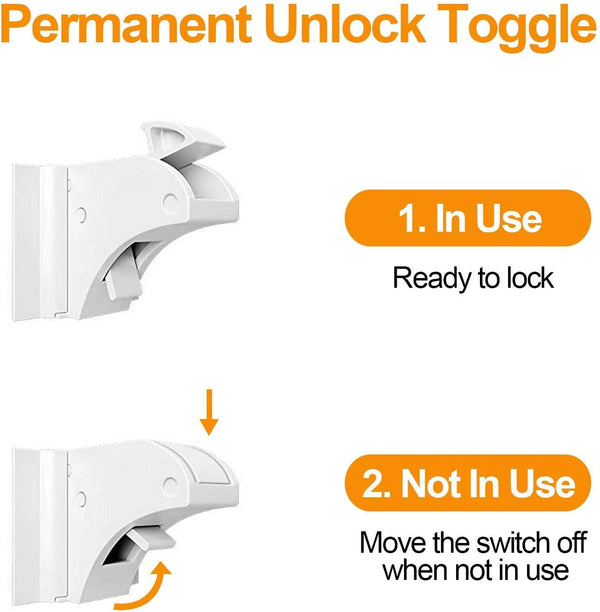 Dubkart Safety gear Magnetic Baby Proofing Child Safety Cabinet Locks No Screws or Drilling