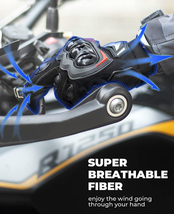 Dubkart Safety gear Pro Biker Full Finger Motorcycle Riding Biking Gloves (Red/Black)