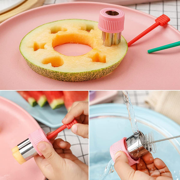 Dubkart Serving dishes 28 PCS Fun Bites Sandwich Vegetables Fruits Cheese Cutter Set for Kids