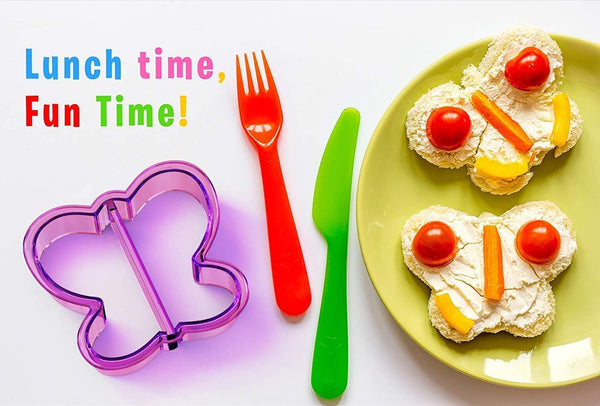 Dubkart Serving dishes 28 PCS Fun Bites Sandwich Vegetables Fruits Cheese Cutter Set for Kids