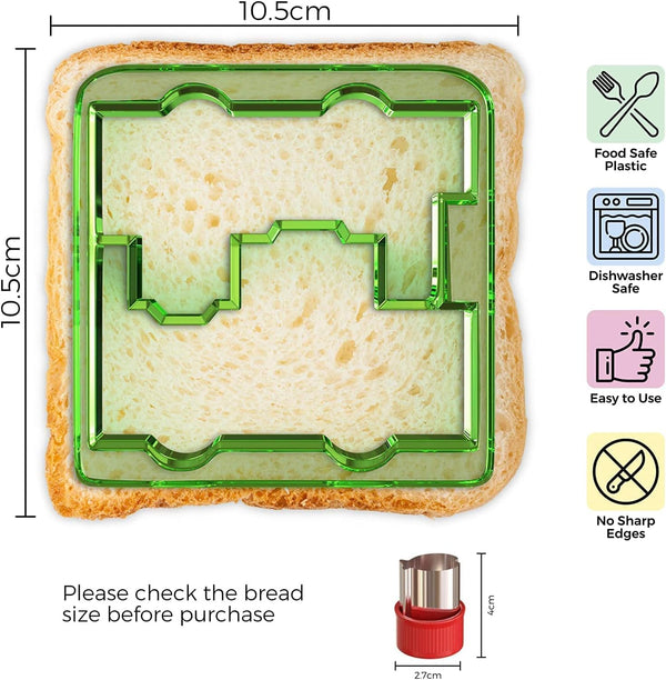 Dubkart Serving dishes 28 PCS Fun Bites Sandwich Vegetables Fruits Cheese Cutter Set for Kids
