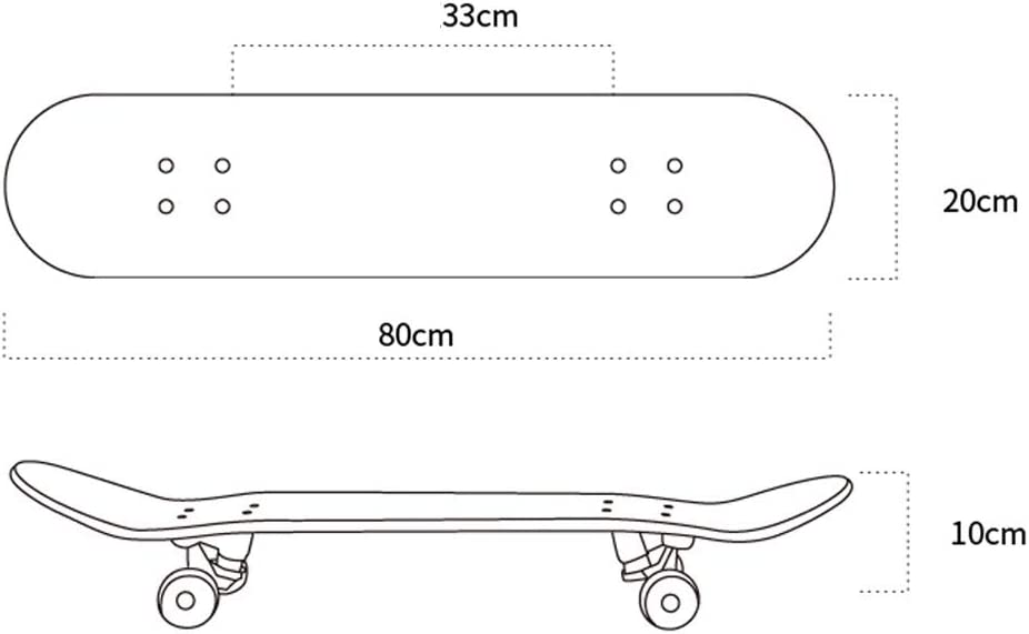 Dubkart Skateboards 7 Layer Canadian Maple Wood Rainbow Galaxy Skateboard