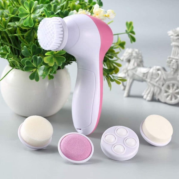 Dubkart Skin care 5in1 Beauty Care Face Deep Clean Facial Cleaner Massager Cleansing Brush