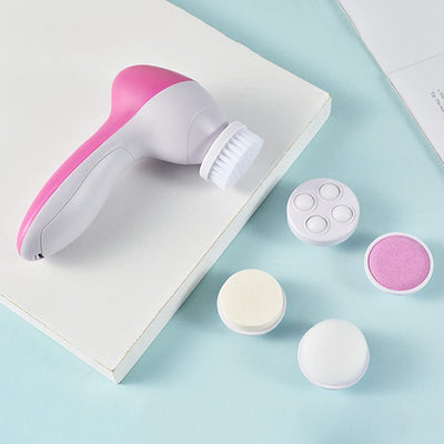Dubkart Skin care 5in1 Beauty Care Face Deep Clean Facial Cleaner Massager Cleansing Brush