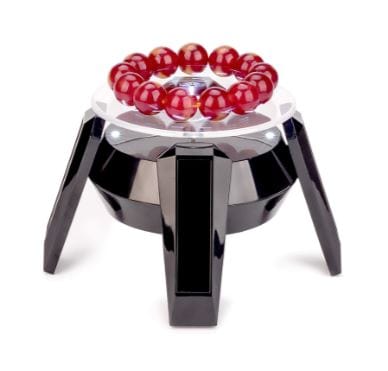 Dubkart Solar Powered Rotating Display Stand with LED Light for Jewelry Watches Phones