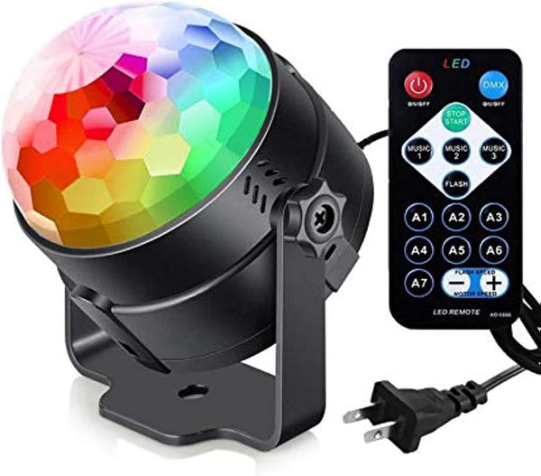 Dubkart Sound Activated DJ Party Lights Disco Ball with Remote Control