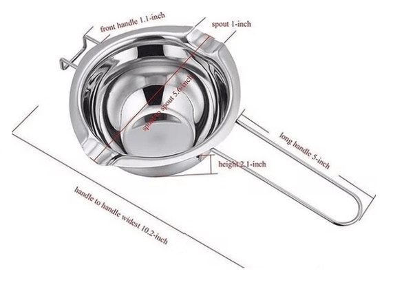 Dubkart Stainless Steel Chocolate Melting Pot Butter Melting SSZ176 (Silver)