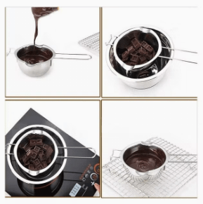Dubkart Stainless Steel Chocolate Melting Pot Butter Melting SSZ176 (Silver)