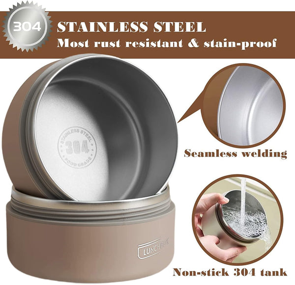 Dubkart Stainless Steel Insulated Bento Lunch Box for Kids & Adults