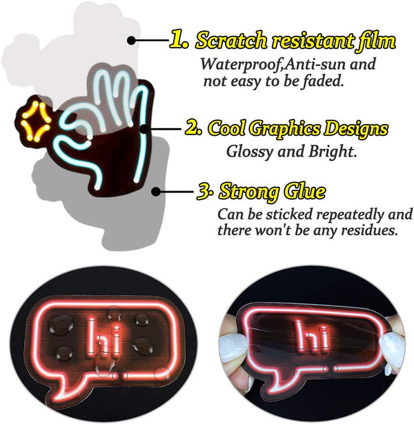 Dubkart Stickers 50 PCS Waterproof Neon Graffiti Vinyl Stickers Set