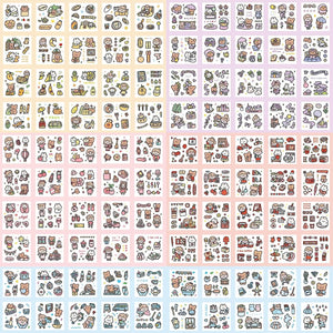 Dubkart Stickers 600+ Stickers Set Small Cute Cartoon Characters Animals Etc.