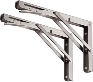 Dubkart Tools and home improvement 2 PCS Folding Shelf Brackets 12” for Table Work Bench