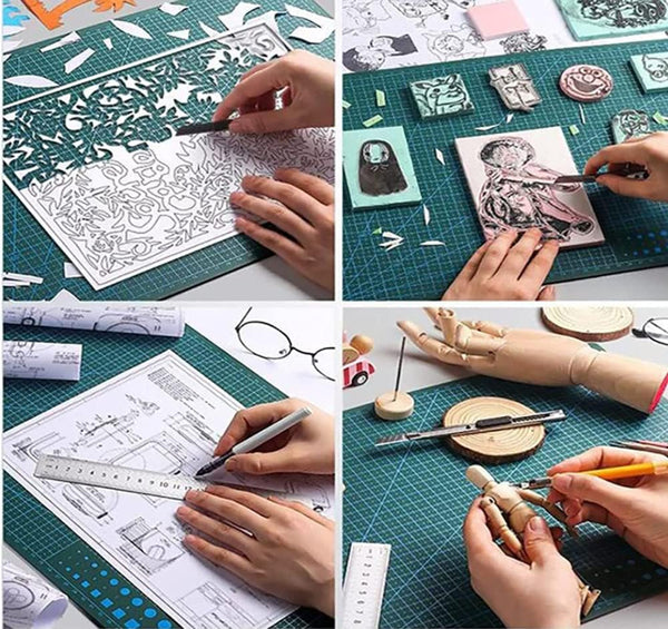 Dubkart Tools and home improvement A3 Size Self Healing Rotary Cutter Cutting Mat Paper Fabric 45x30cm (Green)