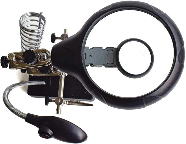 Dubkart Tools and home improvement Soldering Repair Tool Kit 5 LED Lights Magnifier & Stand