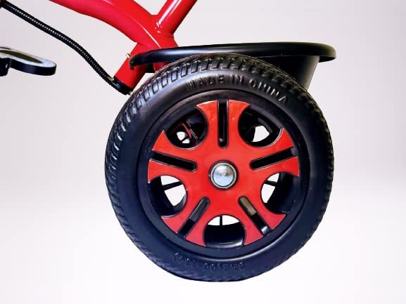 Dubkart Tricycle Baby Ride On Tricycle With Push Bar Age 1-6 Years (Red)