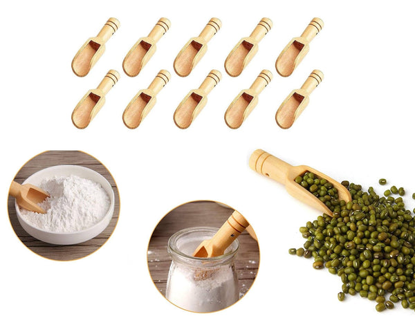 Dubkart Utensils 10 PCS Mini Wooden Kitchen Spoons