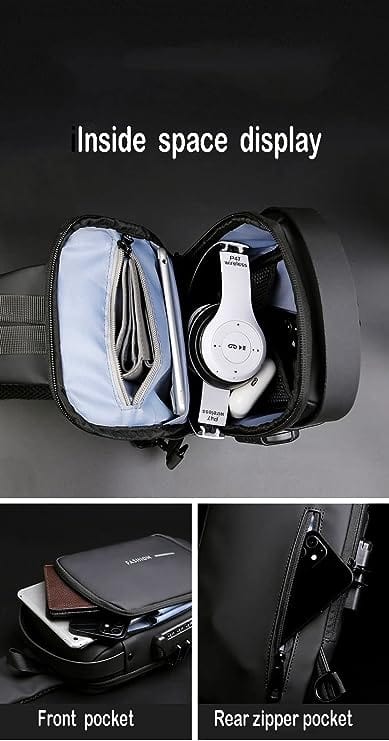 Dubkart Wallets Anti Theft Crossbody Sling Bag with USB Charging Port