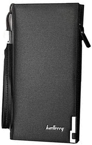 Dubkart Wallets Men's Long Paragraph Money Card Zipper Wallet Baellerry (Black)