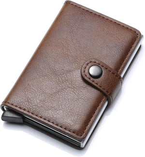 Dubkart Wallets Men's Slim Pop Up Money Card Wallet (Brown)