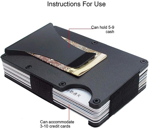 Dubkart Wallets Slim Metal Credit Card Holder Money Wallet with Clip