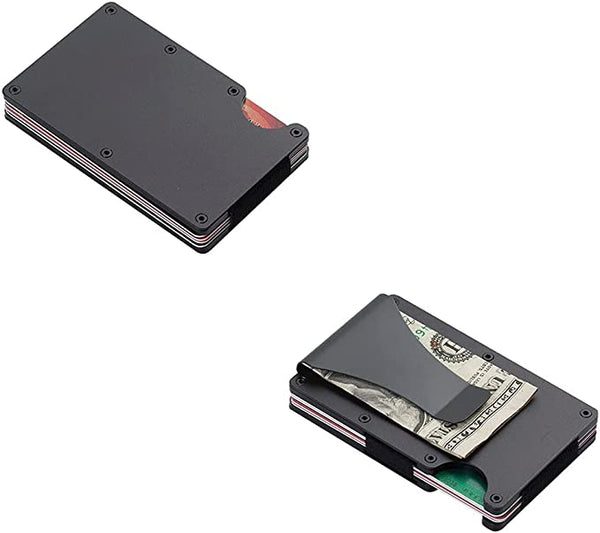Dubkart Wallets Slim Metal Credit Card Holder Money Wallet with Clip