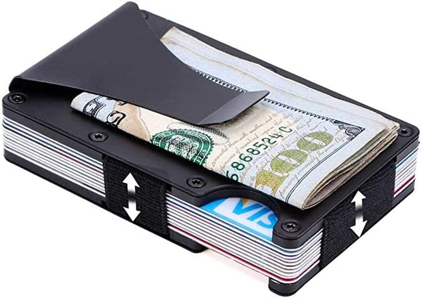 Dubkart Wallets Slim Metal Credit Card Holder Money Wallet with Clip